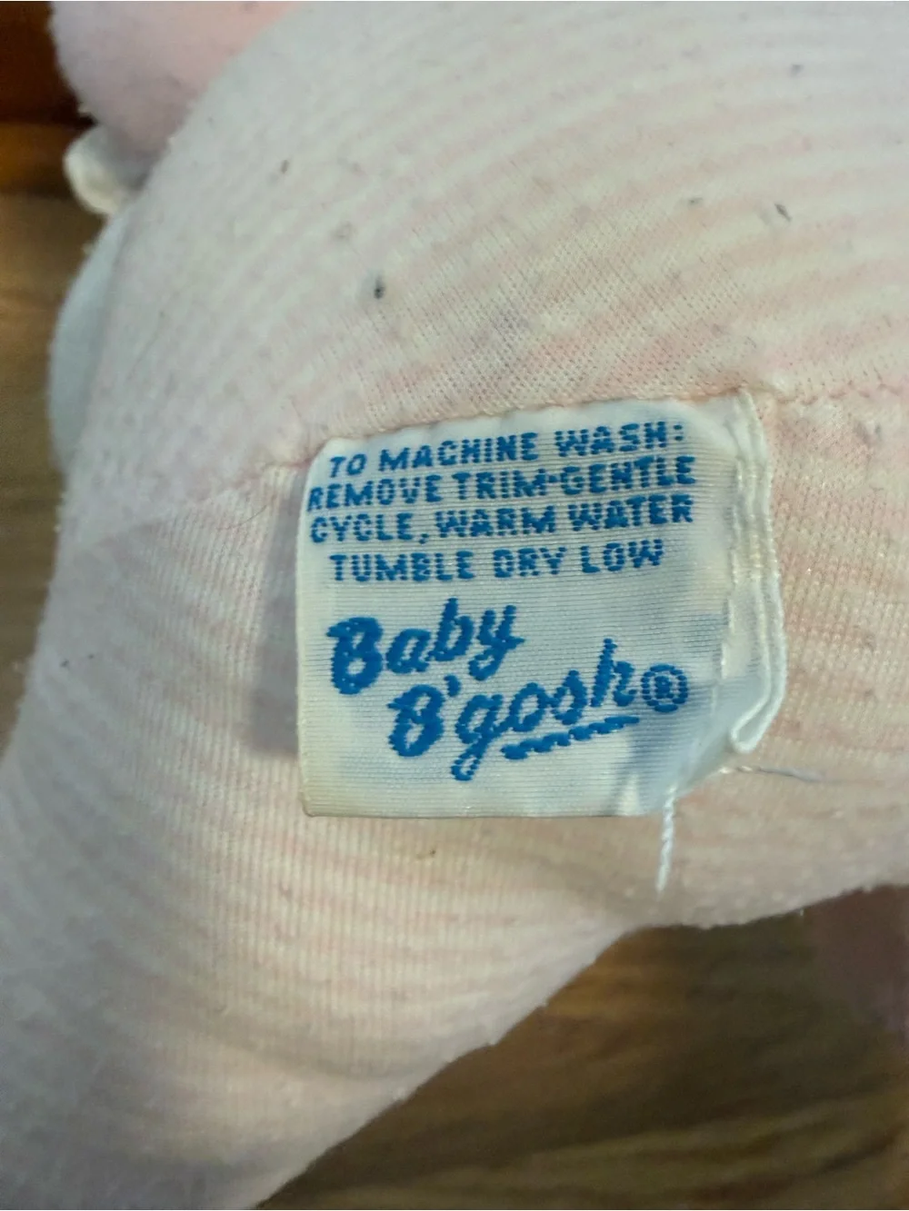 Vintage Y2K Baby Oshkosh B'gosh First Doll Blonde Yarn Hair Lovey 90s Toy Soft